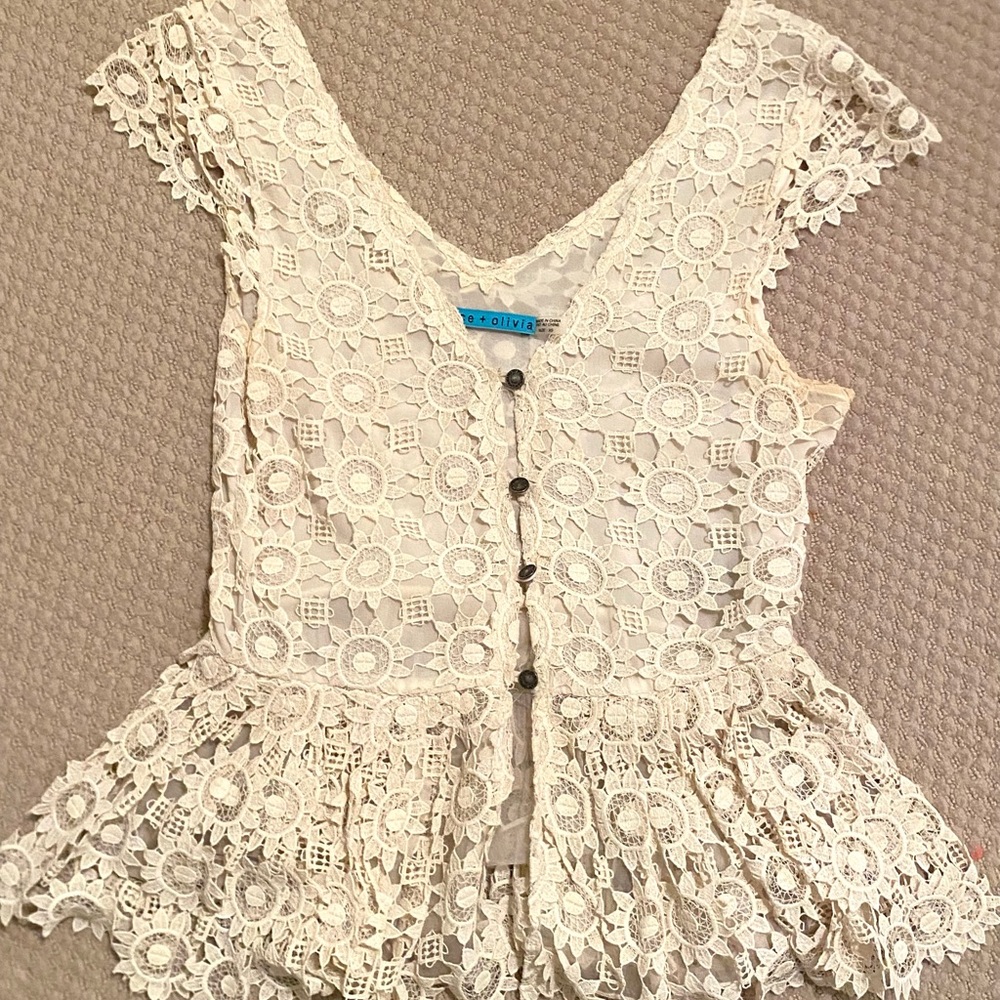 Alice + Olivia peplum blouse